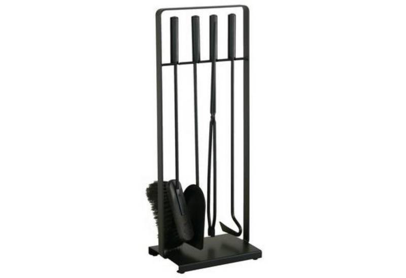 Heibi Metall Kaminholzregal Heibi Kaminbesteck aus Stahl 5-teilig schwarz modern 25x17x64 cm von Heibi Metall