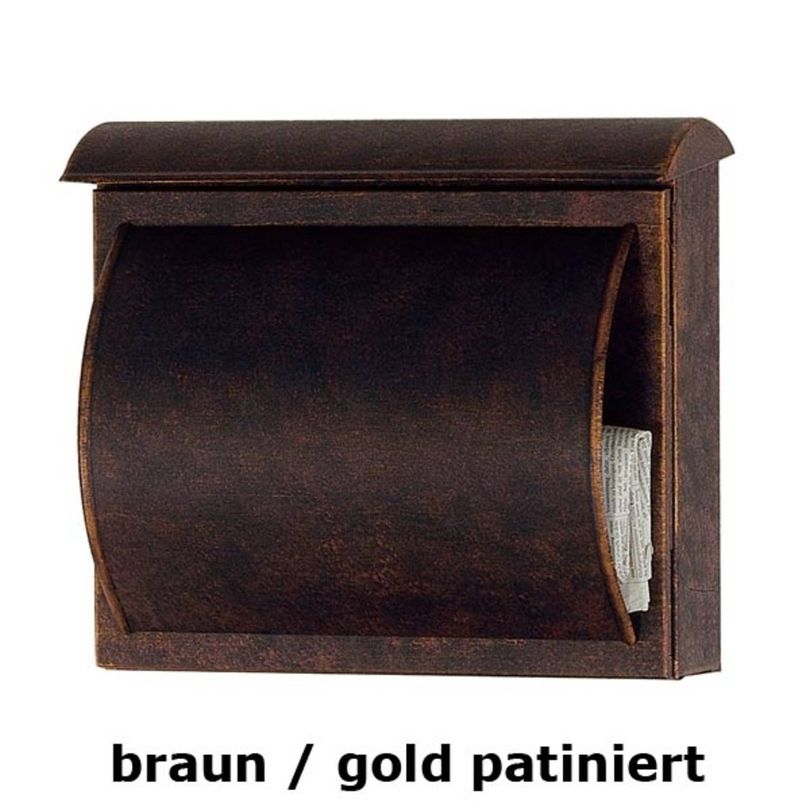 Briefkasten TORES braun / gold patiniert von Heibi