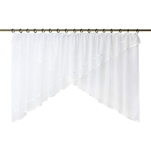 HeichkelL Voile Kuvertgardine Transparenter Kräuselband Store mit Satinbänder Kuvertvorhang HxB 120x300 cm Weiß HeichkelL Voile Kuvertgardine Transparenter Kräuselband Store mit Satinbänder Kuvertvorhang HxB 120x300 cm Weiß von HeichkelL