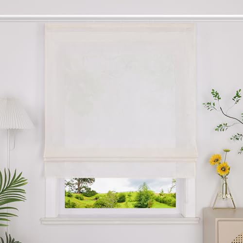 Heichkell Raffrollo mit Klettband Halbtransparent Raffgardine Küche Rollo Einfarbige Gardine Beige BreitexHöhe 80x140 cm Heichkell Raffrollo mit Klettband Halbtransparent Raffgardine Küche Rollo Einfarbige Gardine Beige BreitexHöhe 80x140 cm von HeichkelL