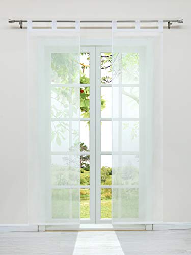 Heichkell Schiebegardinen 2er-Set Einfarbige Flächenvorhänge mit Schlaufen Voile Halbtransparenter Schiebevorhang aus Voile, Zubehör Klettband und Beschwerungsstangen, Beige, Jedes Stück BxH 57x245 cm Heichkell Schiebegardinen 2er-Set Einfarbige Flächenvorhänge mit Schlaufen Voile Halbtransparenter Schiebevorhang aus Voile, Zubehör Klettband und Beschwerungsstangen, Beige, Jedes Stück BxH 57x245 cm von HeichkelL