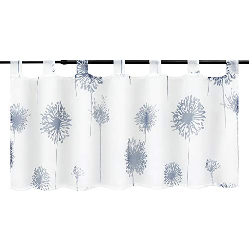 HeichkelL Voile Scheibengardine mit Schlaufen »Löwenzahn« Transparente Kurzstores mit Digital Druck bistrogardine Gardine Küche BxH 90x60cm von HeichkelL