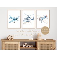 Kinder Poster Junge Flugzeuge Kinderzimmer Deko Wandbild Bilder Geschenk von HeideCraftedDesigns