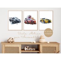 Poster Junge Rennauto Kinderzimmer Deko Wandbild Auto Bilder Geschenk Rennwagen Poster Junge Rennauto Kinderzimmer Deko Wandbild Auto Bilder Geschenk Rennwagen von HeideCraftedDesigns