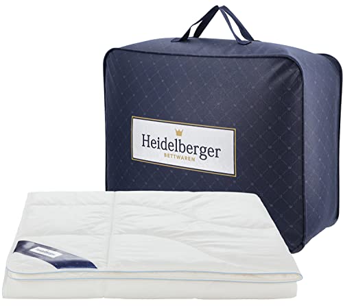 Heidelberger Bettwaren Bettdecke 135x200 cm | Sommerdecke, Schlafdecke, Steppbett mit Kapok-Füllung | atmungsaktiv, hautfreundlich, hypoallergen, vegan | Serie Kanada von Heidelberger Bettwaren