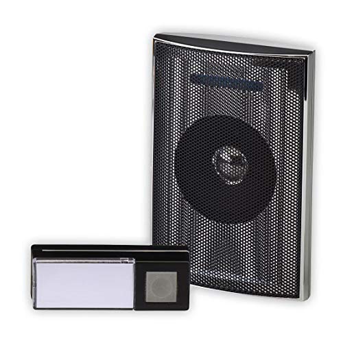 Heidemann Funkgong-Set Music Box HX (Sender + Empfänger, max. Reichweite 200 m, 8 Melodien einstellbar, optisches Rufsignal, Haustürklingel Set, Funkklingel) 70846 von Heidemann
