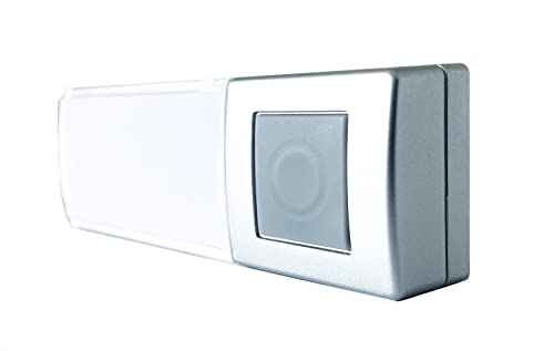 Heidemann Funksender HX (silber, 8 Melodien, mit Namensschild + LED-Funktionsleuchte, Reichweite 200 m, 8 Melodien einstellbar, Funkklingel) 70884 von Heidemann