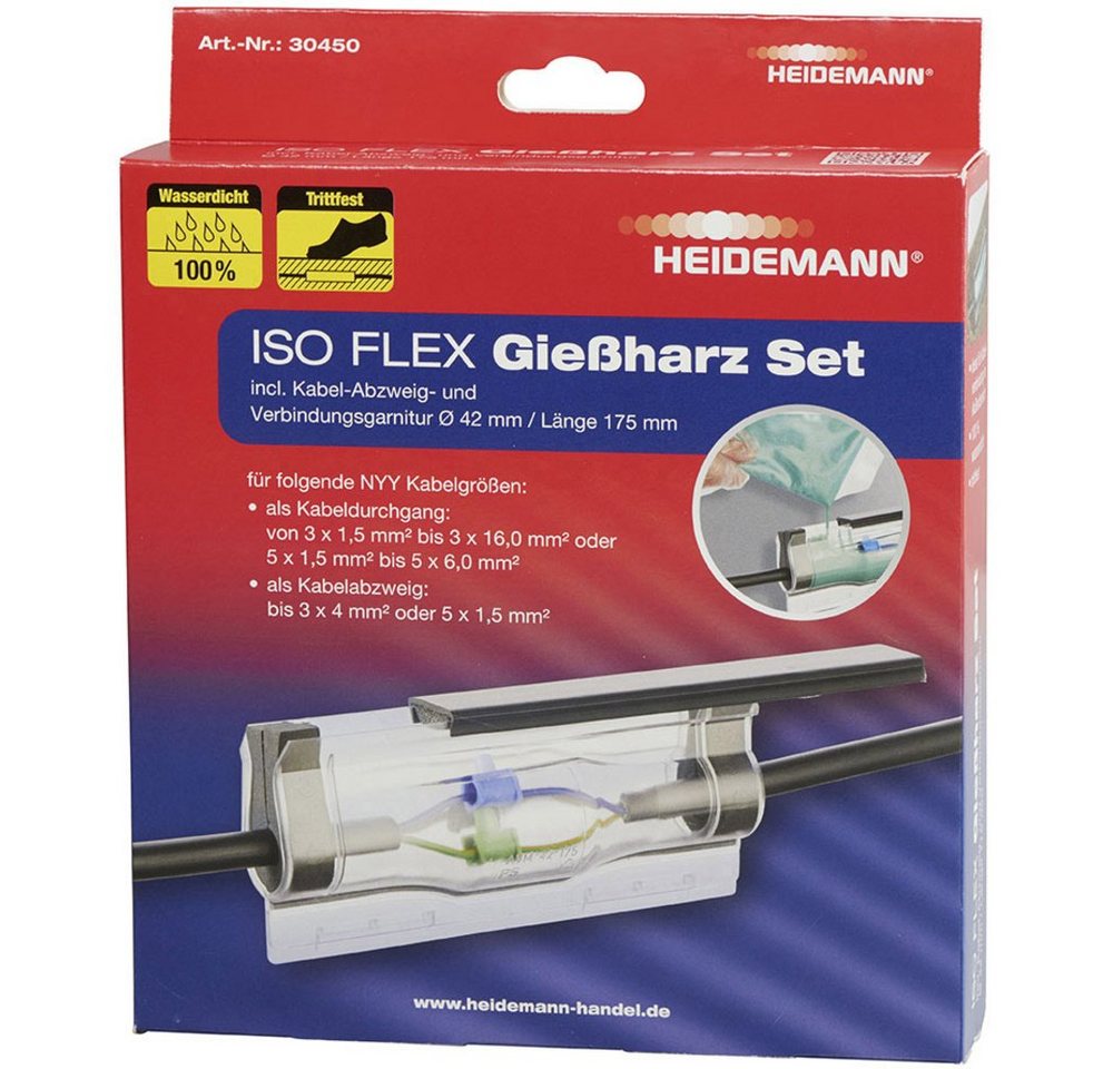Heidemann Steckdose Heidemann 30450 Gießharz-Kabelgarnitur 1 Set Heidemann Steckdose Heidemann 30450 Gießharz-Kabelgarnitur 1 Set von Heidemann