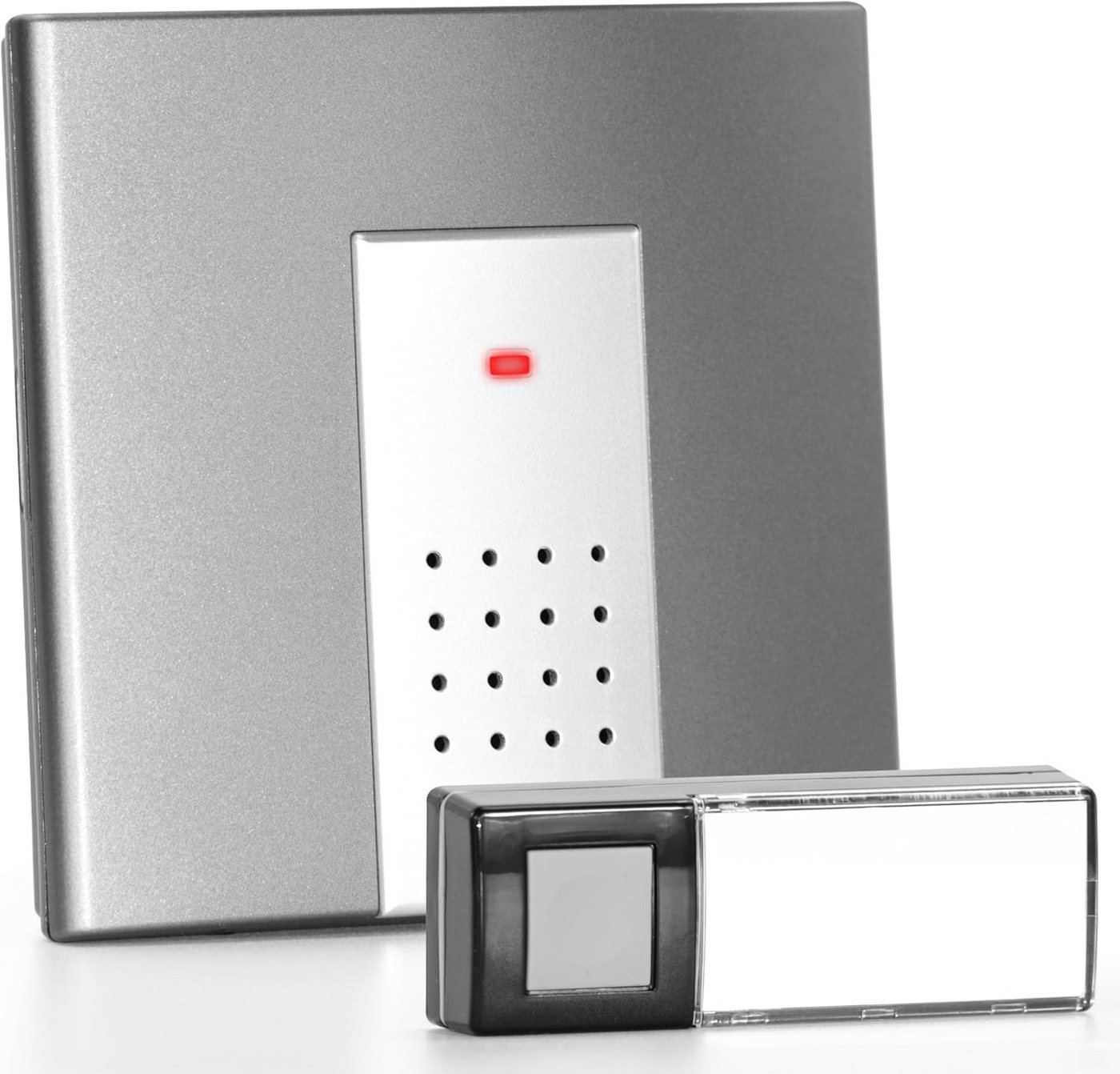 Heidemann Türklingel-Set Heidemann Funkgong-Set HX Square, 1 Empfänger, 8 Klingeltöne, (2-tlg), HX®-kompatibel, Sehr hohe Lautstärke, Sehr hohe Reichweite von Heidemann