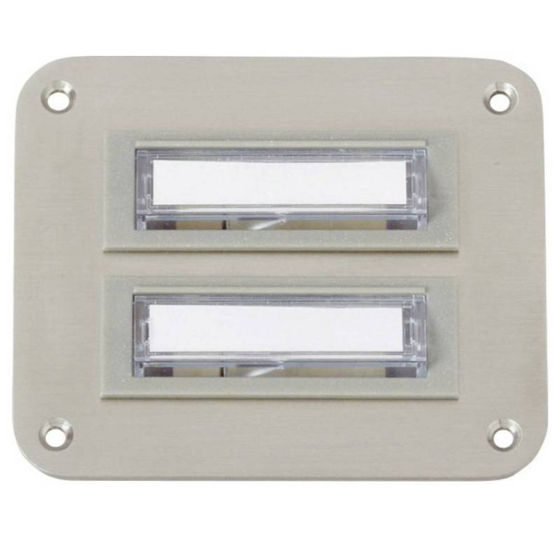 Heidemann Türklingelknopf Klingelplatte Potsdam 2-reihig 70143, mit Namensschild Heidemann Türklingelknopf Klingelplatte Potsdam 2-reihig 70143, mit Namensschild von Heidemann