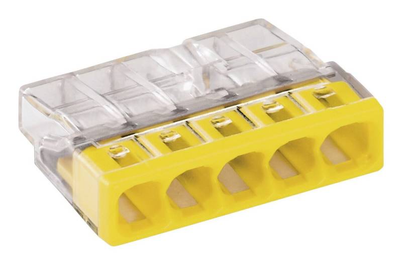 Heidemann Verbindungsklemme, Wagoklemme 5 x 0,5 - 2,5 qmm gelb von Heidemann
