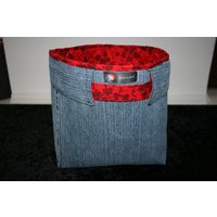 Dekoratives Utensilo Mit Jeansrecycling Farmhouse Style Decor Handmade Denim Storage-Reuse Able Basket Canvas Storage Bin Gift For Chef Dekoratives Utensilo Mit Jeansrecycling Farmhouse Style Decor Handmade Denim Storage-Reuse Able Basket Canvas Storage Bin Gift For Chef von HeidisArtDE