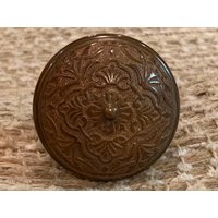2 1/4 "Antik Verzierte Gestempelte Messing Oder Bronze Türknauf Set Türbeschläge von HeidisRustyRelics