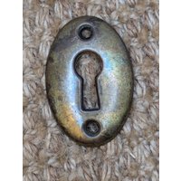 Antike Messing Schlüsselloch Abdeckung Rosette von HeidisRustyRelics