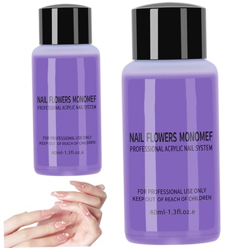 2 Flaschen Monomer Acrylnagel Flüssigkeit 40 ml professionell sicherer sanfter Acrylnagelmonomer Flüssigkeit für Nailsalon Home, Flüssigkeiten, Flüssigkeiten von Heidouse