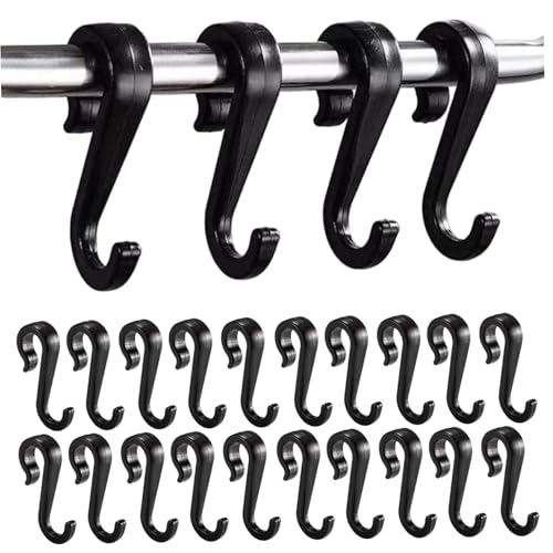 Heidouse 24pcs S-Haken, Plastikhaken, Taschenbügel für Küche, Badezimmer, Schlafzimmer, Mehrzweck von Heidouse
