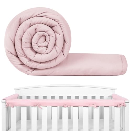 Heidouse Crib -Schienenabdeckungen für Zahnen, 3pcs/Set Soft Microfaser Crib Rail Polsterding, einfach zu installierende Kantenschutzstreifen zum Schutz von Babyzähne, Bettschienen von Heidouse