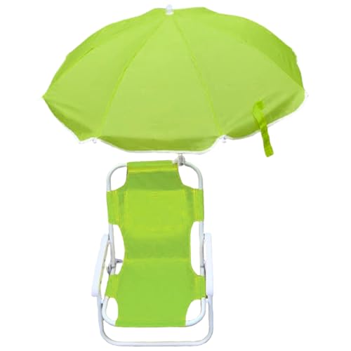 Heidouse Kids Beach Stuhl mit Dachfalt und Abnehmbarer Strandstuhl mit Baldachin, leichtem und robustem Freien im Freien zum Campen, Reisen, Rasen, Grün, Stühle, Stühle von Heidouse