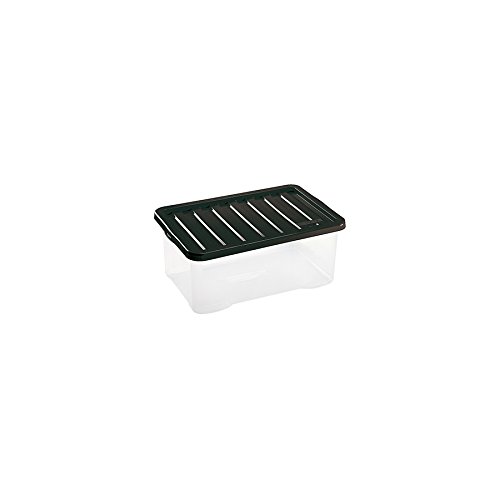 Heidrun 1681 S Quasar Box, 32 x 20 x 16 cm, 7 Liter, transparent/schwarz von Heidrun