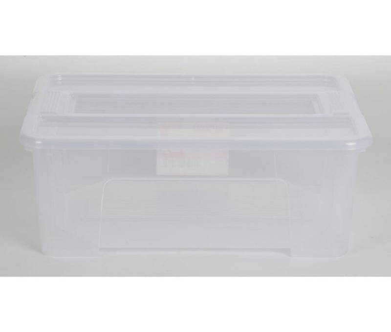 Heidrun Aufbewahrungsbox 10x TEX Box 10L 38x28x14cm Transparent Deckel Aufbewahrung Spielzeug von Heidrun