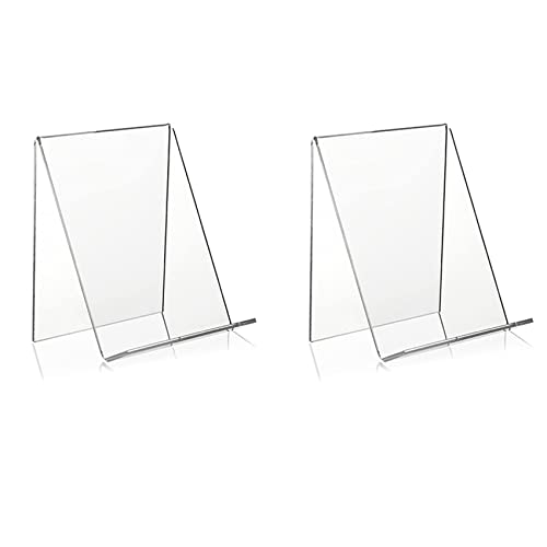 Heiikiuy 10X Acryl Bücher Ständer mit Leiste, Transparente Acryl Display Staffelei, Durchsichtiger Tabletten Halter für Bücher von Heiikiuy