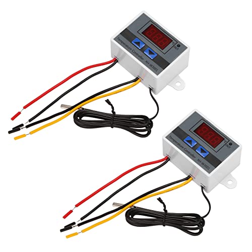 Heiikiuy 2X 220V Digital LED Temperatur Regler 10A Thermostat Steuerung mit Schalter Digital Anzeige Inkubations Regler von Heiikiuy