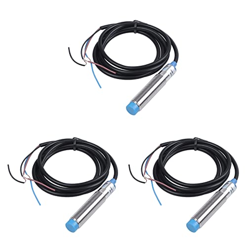 Heiikiuy 3 x DC 6-36 V PNP NO 3-Drähte 4 mm Induktiver zylindrischer Näherungssensor von Heiikiuy