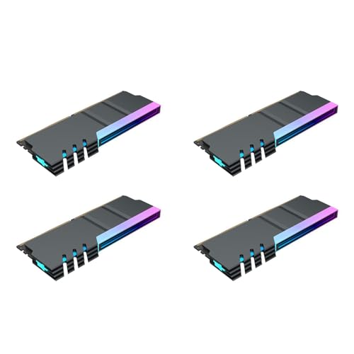 Heiikiuy 4 x Computer DDR4 DDR5 5 V ARGB Sync Speicher Heizkörper PC RGB Bunt RAM Kühlkörper Kühlkeil Armor Schwarz Heiikiuy 4 x Computer DDR4 DDR5 5 V ARGB Sync Speicher Heizkörper PC RGB Bunt RAM Kühlkörper Kühlkeil Armor Schwarz von Heiikiuy