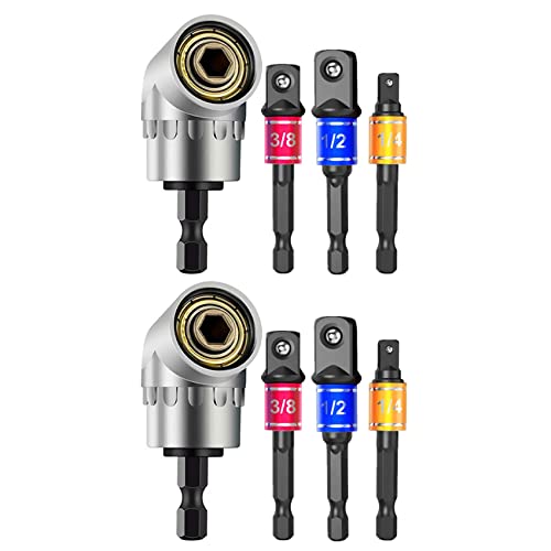 Heiikiuy Handwerkzeug, Adapter-Verlängerungs-Set, 6 x Sechskant-Bohrer-Bit-Set von Heiikiuy