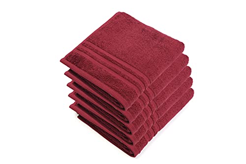 Heike Handtücher Pure Edition 5er Set 50X100 cm 100% Baumwolle(Bordeaux) von Heike