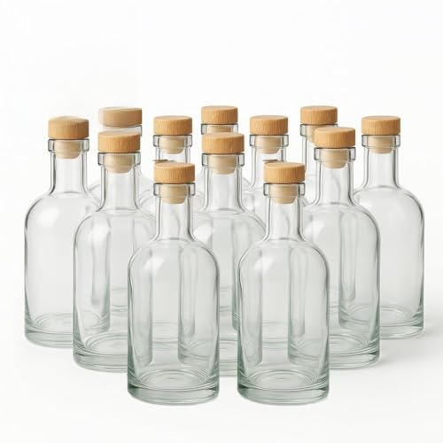 Heiko Blume 12 x 500 ml Glasflaschen Set – dickwandig & schwer, mit Holz-T-Korken – Made in Germany – für Liköre, Säfte, Ingwershots, Sirup, Essig & Öl Heiko Blume 12 x 500 ml Glasflaschen Set – dickwandig & schwer, mit Holz-T-Korken – Made in Germany – für Liköre, Säfte, Ingwershots, Sirup, Essig & Öl von Heiko Blume