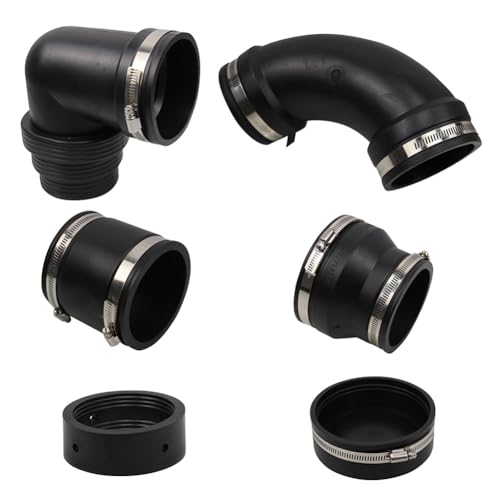 Heilanole RV Abwasserkanalanschluss -Anschluss -Kit 3 "PVC Rohr Rohr RV Abwasserschlauchanschläge RV und Campervan Abwasserabfall Sanitäranschlussanschlusssystem Kit Kit von Heilanole