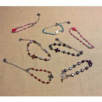 10Er Rosenkranzarmbänder Mit Süßwasserperlen/ Natursteinen Verschluss..verschiedene 10Er Rosenkranzarmbänder Mit Süßwasserperlen/ Natursteinen Verschluss..verschiedene von HeiligerBimBamShop