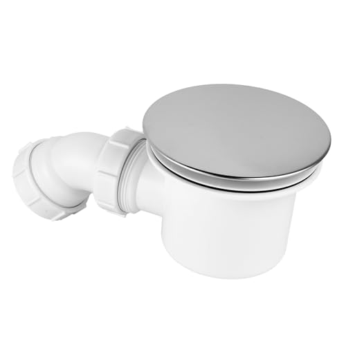 Heilmetz Duschablauf mit integriertem Geruchsverschluss 90mm Ablaufgarnitur für Duschwannen, Auslass ∅ 40 mm Duschablauf mit Geruchsverschluss +Haarsieb+Chrom Abdeckhaube Ablaufloch von Heilmetz
