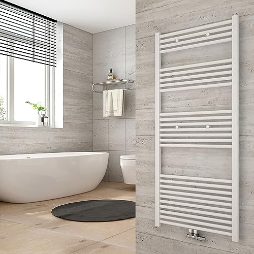 Heilmetz Anthrazit BadHeizkörper 60 x 140 cm Handtuchtrockner Bad-Heizkörper Handtuchheizkörper Mittelanschluss Heizung 663 Watt Leistung Handtuchwärmer von Heilmetz