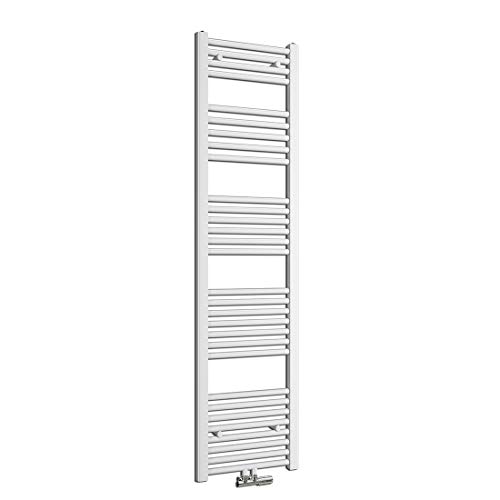Heilmetz Badheizkörper 160 x 40cm Handtuchheizkörper Weiß 547W Handtuchtrockner Mittelanschluss Unten Handtuchheizkörper Handtuchwärmer Leistung Heizkörper bad trocknen Einlaggig gerade von Heilmetz