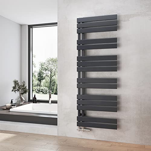 Heilmetz Badheizkörper Anthrazit Handtuchtrockner Heizung 500 x 1385 mm Bad Heizkörper Handtuchheizkörper Handtuchwärmer von Heilmetz