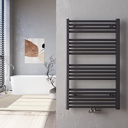 Heilmetz Handtuchtrockner 60 x 100 cm Antrazit Heizkörper 498 Watt Leistung Bad-Heizkörper Bad Mittelanschluss Heizung Handtuchheizkörper von Heilmetz