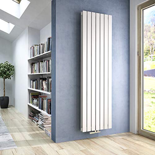 Heilmetz Heizkörper Flach 1800 x 540 mm Weiß Design Paneelheizkörper mit Mittelanschluss Doppellagig Vertikal Badheizkörper von Heilmetz
