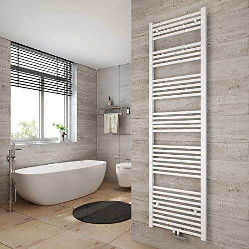Heilmetz Weiß BadHeizkörper 50 x 180 cm Handtuchtrockner Bad-Heizkörper Handtuchheizkörper Mittelanschluss Heizung 739 Watt Leistung Handtuchwärmer von Heilmetz
