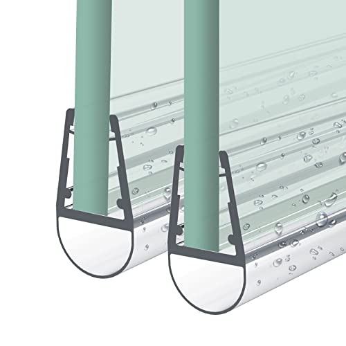 Heilmetz Duschdichtung,2 x 100cm Ersatzdichtung Duschtür für Duschtür Glasstärken von 4-6mm, Wasserabweiser Duschtür Dichtung oder Duschkabinen-Dichtung für Duschkabine & Glastüren von Heilmetz