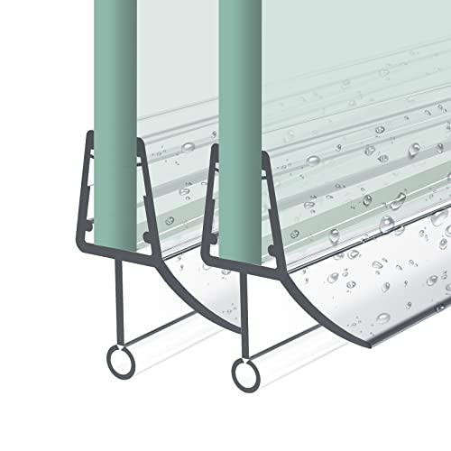 Heilmetz Duschdichtung,2 x 100cm Ersatzdichtung Duschtür für Duschtür Glasstärken von 4-6mm, Wasserabweiser Duschtür Dichtung oder Duschkabinen-Dichtung für Duschkabine & Glastüren von Heilmetz