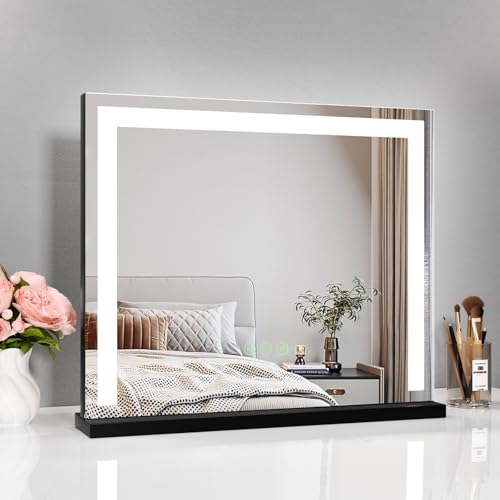Heilmetz Schminkspiegel mit Beleuchtung LED, Hollywood Spiegel mit Beleuchtung, Dimmbar 3 Lichtfarben, Touch Schalter, Makeup Schminkspiegel mit Licht 60x52cm, Schwarz Heilmetz Schminkspiegel mit Beleuchtung LED, Hollywood Spiegel mit Beleuchtung, Dimmbar 3 Lichtfarben, Touch Schalter, Makeup Schminkspiegel mit Licht 60x52cm, Schwarz von Heilmetz
