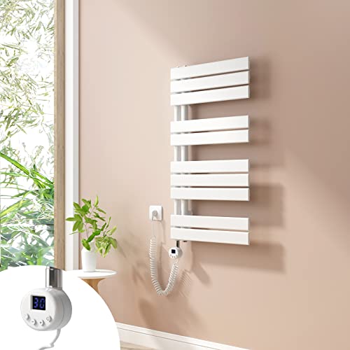 Heilmetz Badheizkörper Elektrisch Handtuchheizkörper Elektrisch mit Thermostat mit Timer-Funktion Heizkörper Badezimmer Anthrazit Badheizkörper 50x89.9cm von Heilmetz