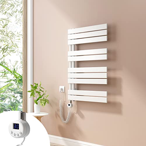 Heilmetz Badheizkörper Elektrisch Handtuchheizkörper Elektrisch mit Thermostat mit Timer-Funktion Heizkörper Badezimmer Anthrazit Badheizkörper 60x89.9cm von Heilmetz