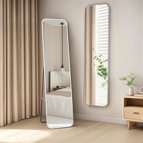 Heilmetz Ganzkörperspiegel Silber 160x40cm, 2 in 1 Standspiegel und Wandspiegel, Spiegel Ganzkörper Groß für Ankleidezimmer Schlafzimmer Wohnzimmer Heilmetz Ganzkörperspiegel Silber 160x40cm, 2 in 1 Standspiegel und Wandspiegel, Spiegel Ganzkörper Groß für Ankleidezimmer Schlafzimmer Wohnzimmer von Heilmetz