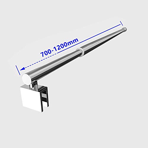 Heilmetz® Haltestange Stabilisierungsstange für Duschwände Stabilisator für Glasdicke 8-10 mm Dusche Duschwand Edelstahl 70-120cm Rund Haltestange (2 Pack) von Heilmetz