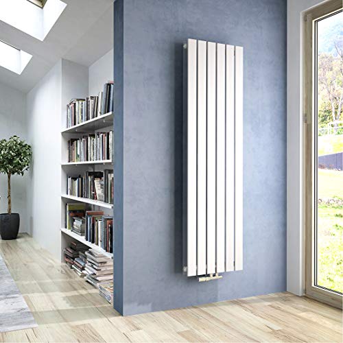 Heilmetz Heizkörper Flach 1600 x 460 mm Weiß Design Paneelheizkörper mit Mittelanschluss Doppellagig Vertikal Badheizkörper von Heilmetz
