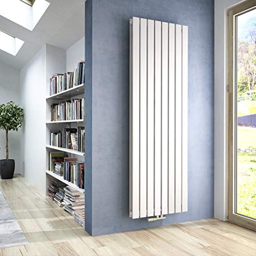 Heilmetz Heizkörper Flach 1800 x 620 mm Weiß Design Paneelheizkörper mit Mittelanschluss Doppellagig Vertikal Badheizkörper von Heilmetz