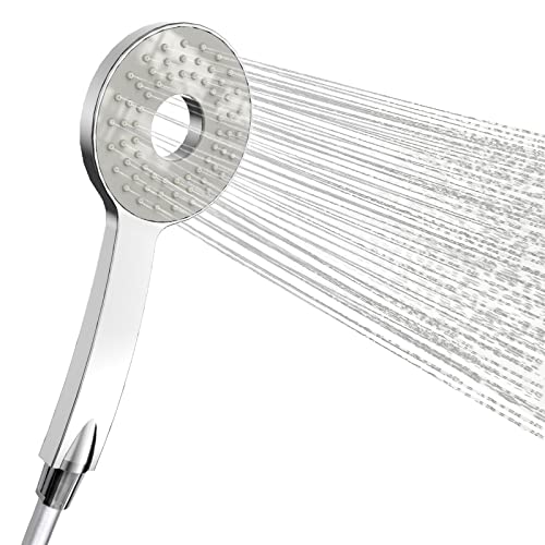 Heilmetz Universal Duschkopf Hochdruck Wassersparend Duschbrause Runde Duschkopf (⌀ 108 mm), Handbrause für Badinstallationen, Leicht zu reinigen, Chrom von Heilmetz